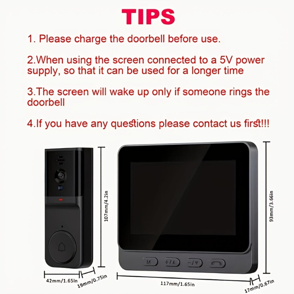 Wireless Video Doorbell with 4.3-Inch Screen product detail 3