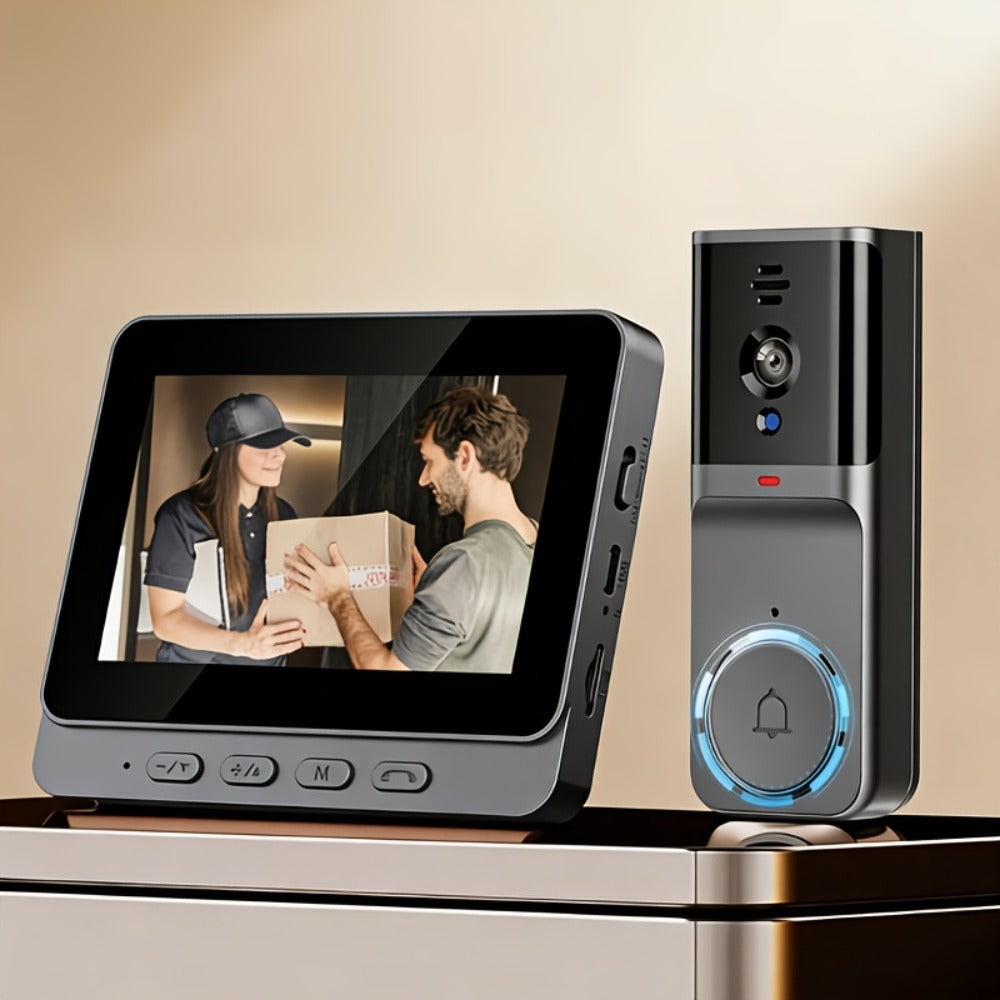 Wireless Video Doorbell with 4.3-Inch Screen for Australian homes