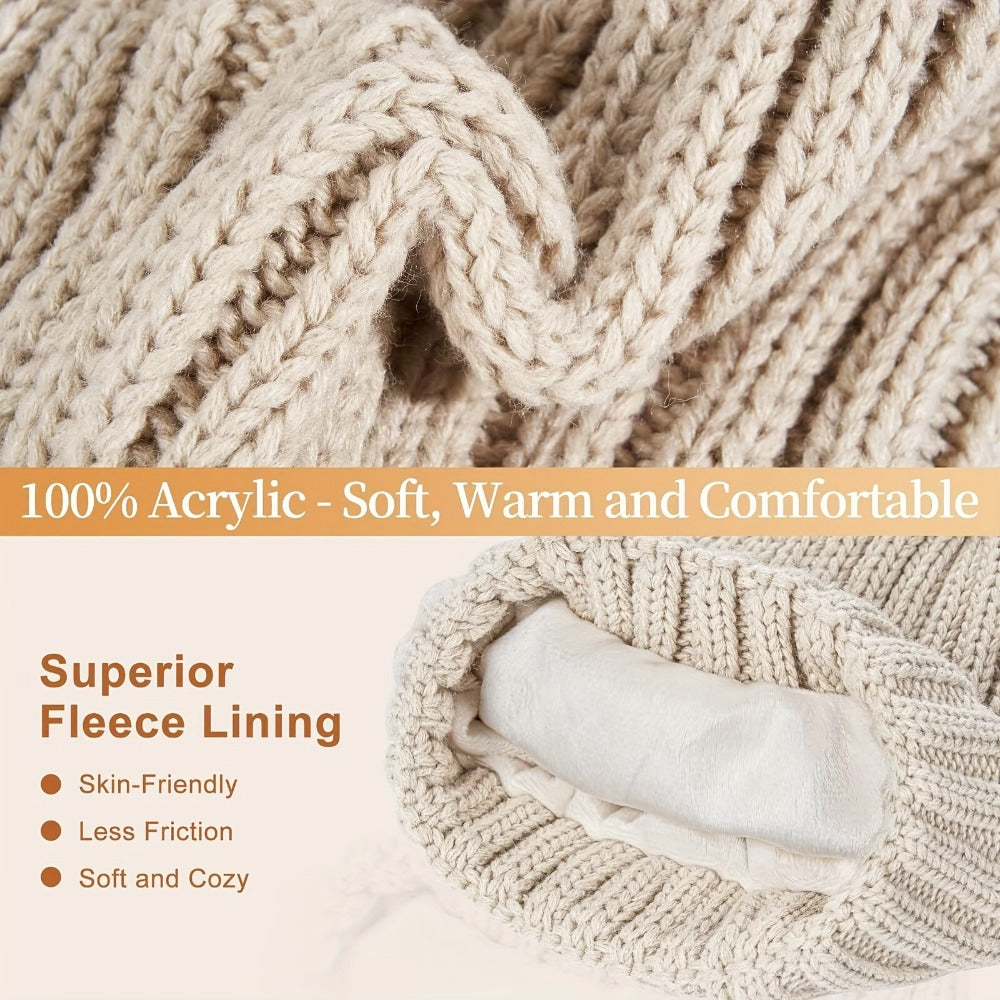 3-Piece Beanie Scarf & Gloves product detail 2