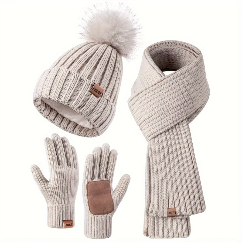 3-Piece Beanie Scarf & Gloves product detail 4