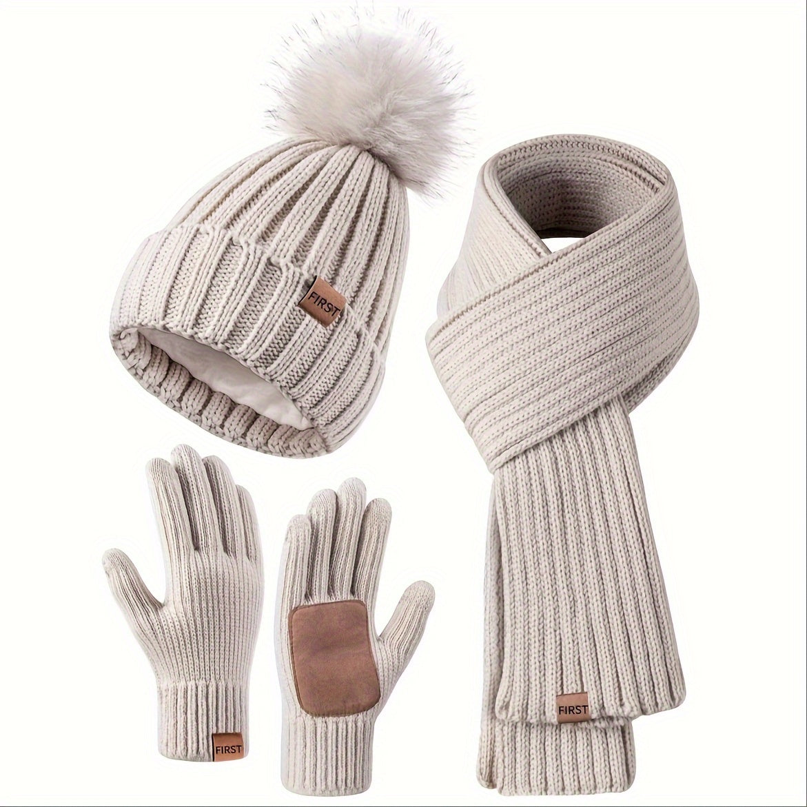 3-Piece Beanie Scarf & Gloves product detail 21