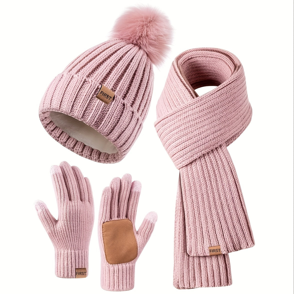 3-Piece Beanie Scarf & Gloves product detail 25
