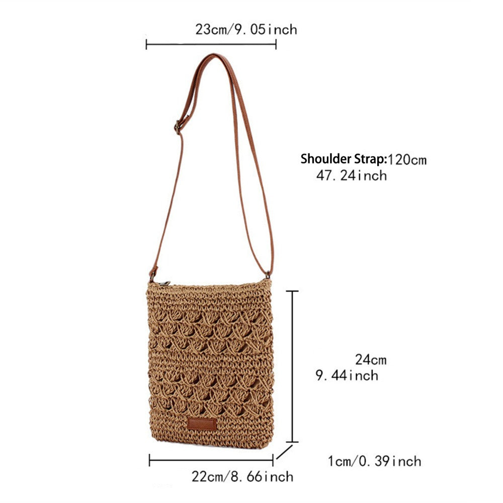 Woven Straw Crossbody Bag product detail 6