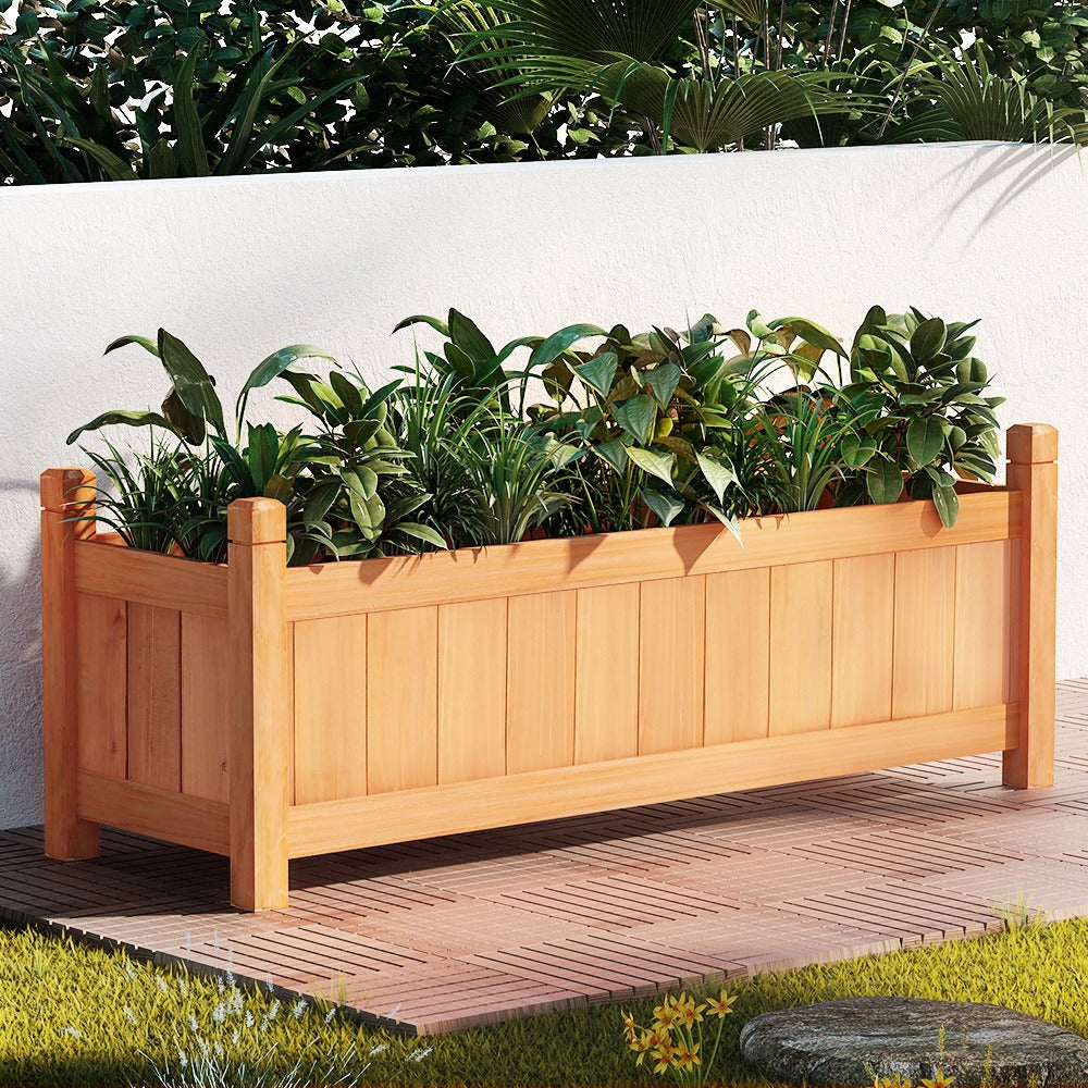 Wood Raised Garden Bed – Vegetable Planter & Outdoor Garden Use – main product view