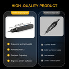 Workshop Rechargeable Engraving Tool Kit – Practical for Workshop – product detail angle