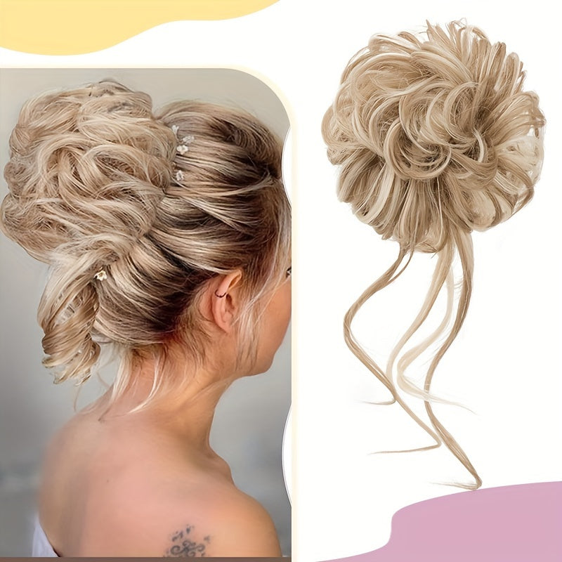 Wrap-Around Messy Bun Hairpiece - Flexible wrap-around fit – additional product view 27
